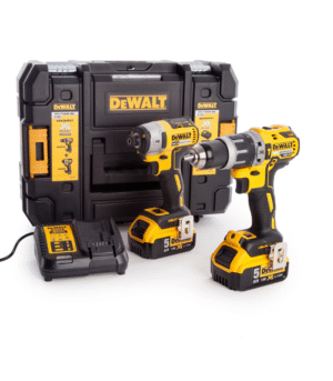 Dewalt Σετ Κρουστικό Δραπανοκατσάβιδο & Παλμικό Κατσαβίδι Brushless 18V με 2 Μπαταρίες 5Ah και Θήκη