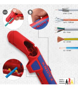 Knipex Απογυμνωτής Ομοαξονικών Καλωδίων με Μήκος 135mm ErgoStrip - Image 4