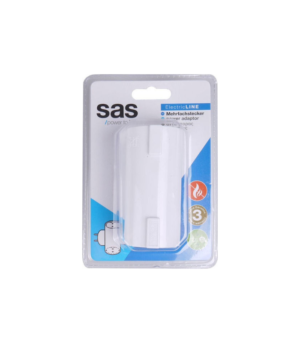 SAS 100-15-006 Αντάπτορας Ταφ 2 Θέσεων Σούκο 16A Λευκός - Image 2